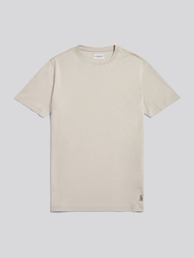 Бежевий - U.S. Polo Assn Smart Mercerised T-Shirt - Image 1 of 3