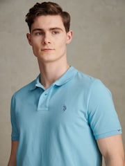 U.S. Polo Assn. Blue Regular Fit Pique Polo Shirt - Image 2 of 8