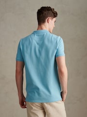 U.S. Polo Assn. Blue Regular Fit Pique Polo Shirt - Image 4 of 8