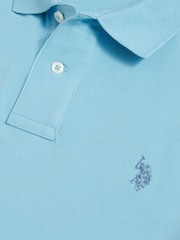 U.S. Polo Assn. Blue Regular Fit Pique Polo Shirt - Image 8 of 8