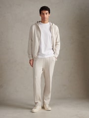 U.S. Polo Assn Cream Double Horsemen Interlock Zip Hoodie - Image 4 of 8