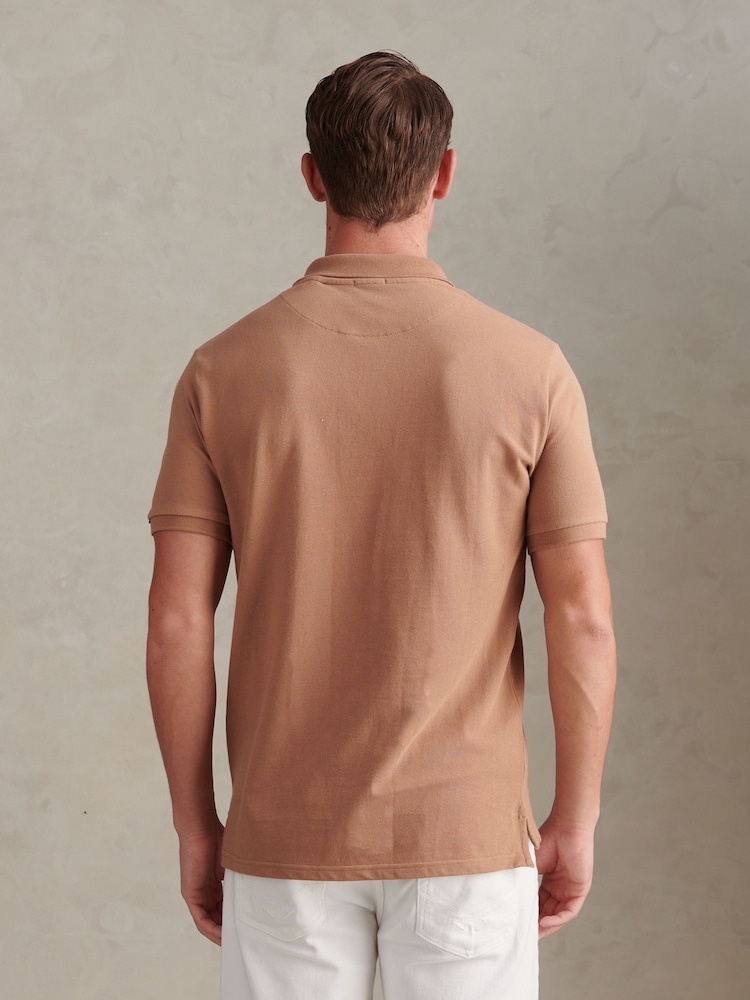 U.S. Polo Assn. Brown Regular Fit Pique Polo Shirt - Image 2 of 7