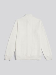 ホワイト - U.S. Polo Assn Herringbone Zip Funnel Sweatshirt - 画像 7 / 9