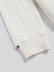 ホワイト - U.S. Polo Assn Herringbone Zip Funnel Sweatshirt - 画像 8 / 9