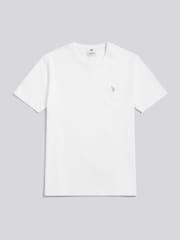 U.S. Polo Assn White Rib Texture T-Shirt - Image 5 of 7