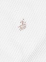 U.S. Polo Assn White Rib Texture T-Shirt - Image 7 of 7
