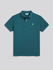 Verde - U.S. Polo Assn Texture Terry Polo Shirt - Imaginea 5 din 7