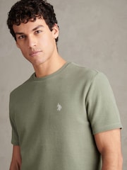 U.S. Polo Assn Green Waffle Jersey T-Shirt - Image 2 of 7