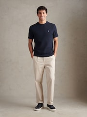 U.S. Polo Assn Blue Waffle Jersey T-Shirt - Image 3 of 7