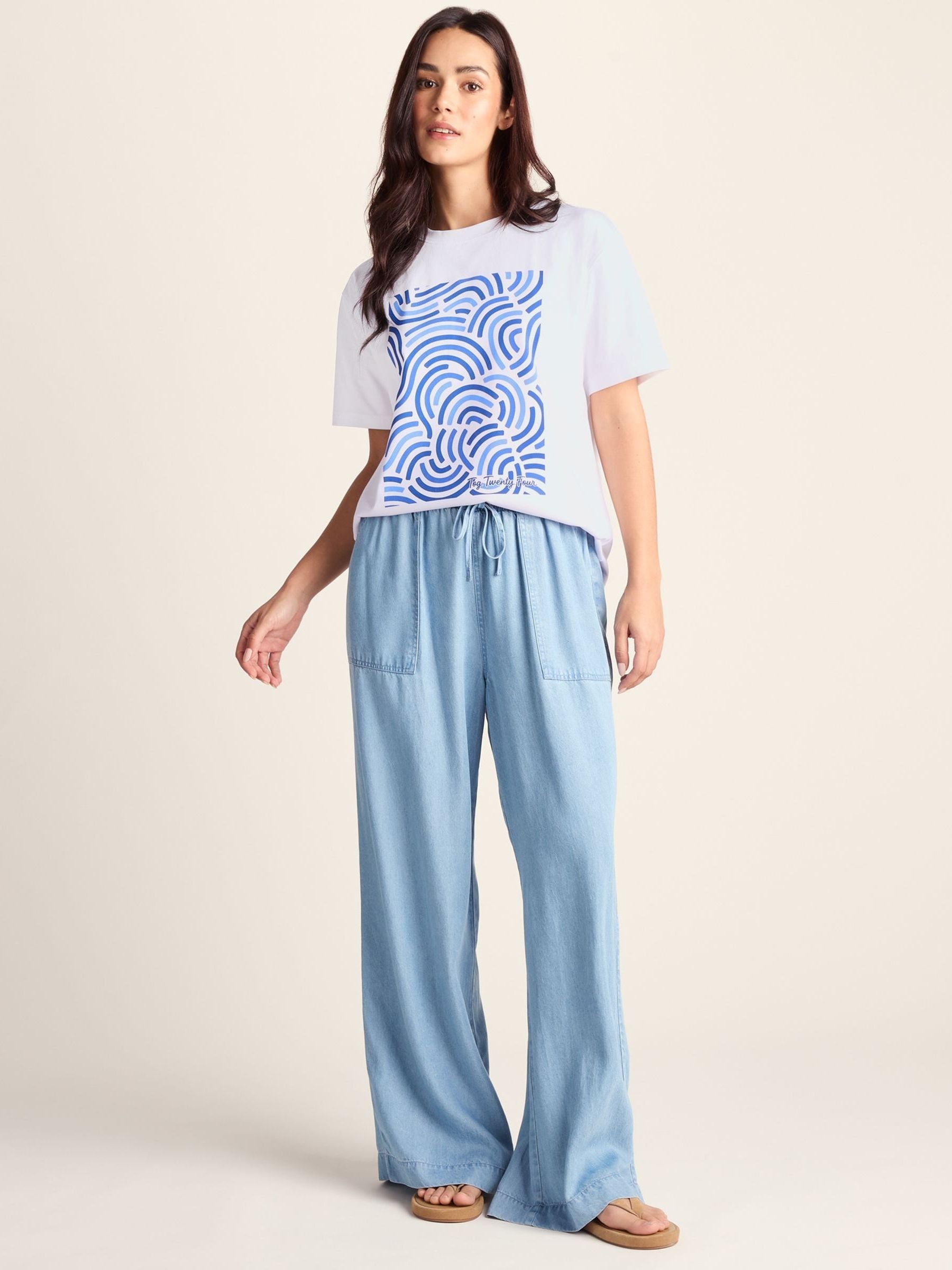 Buy Tog 24 White Blue Wave Premium Supersoft T-Shirt from Next Canada