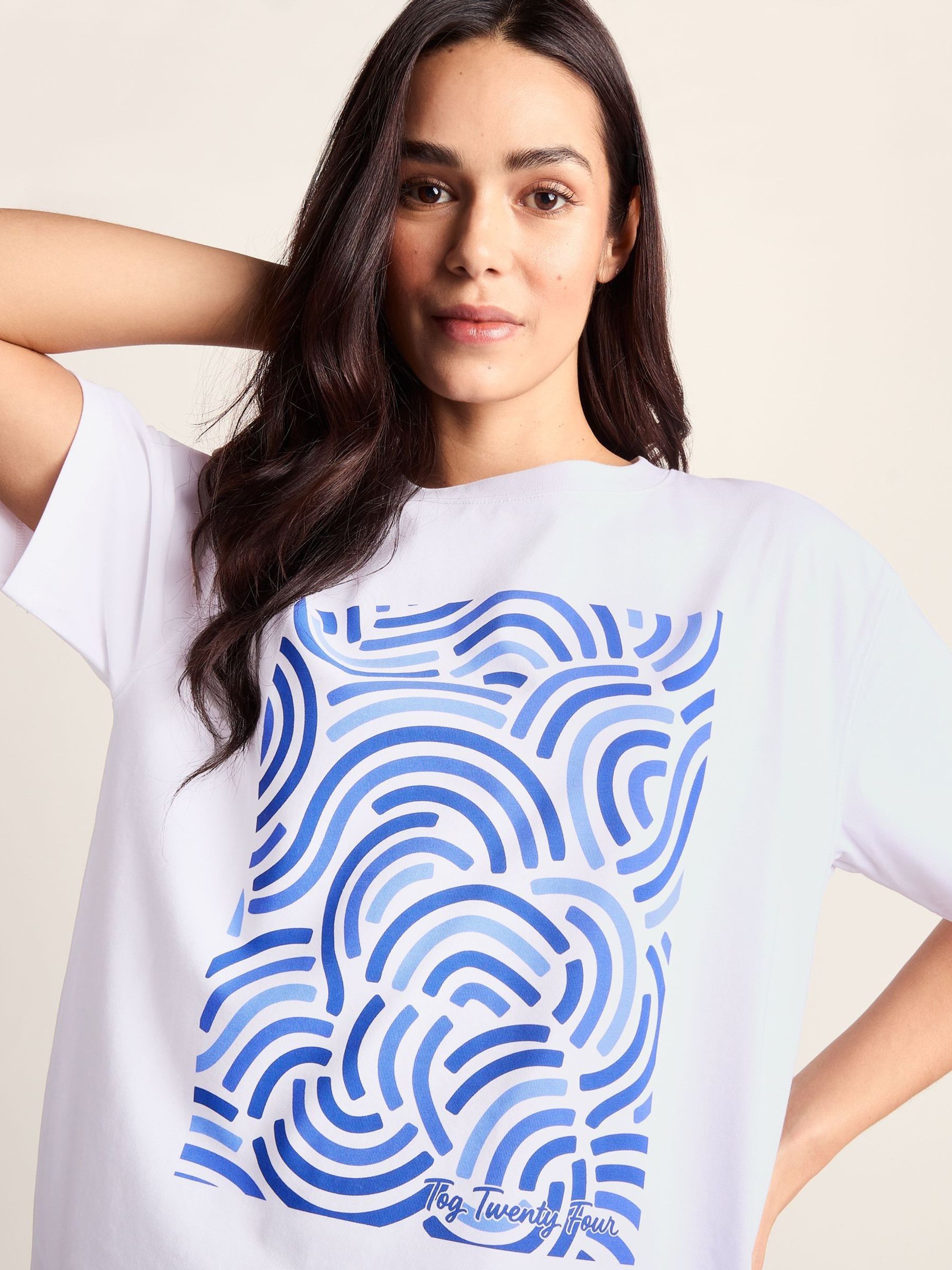 Buy Tog 24 White Blue Wave Premium Supersoft T-Shirt from Next Canada