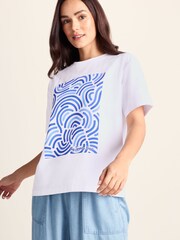 Tog 24 White Blue Wave T-Shirt - Image 8 of 9