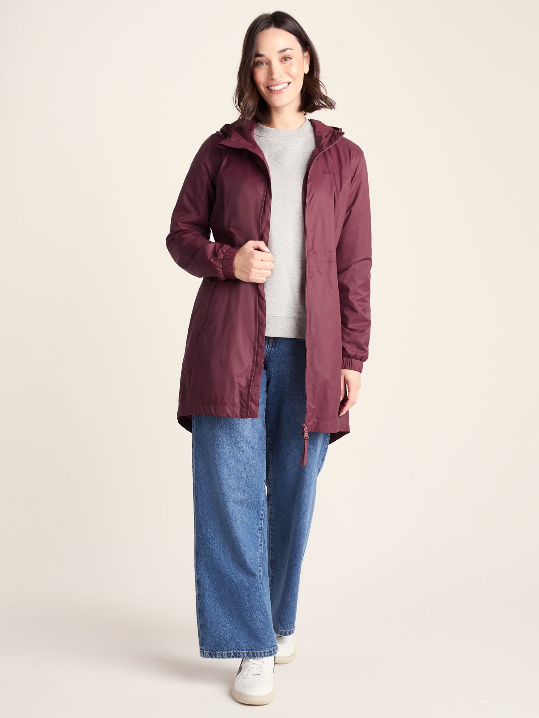 Tog24 Women's Dark Red 'Kilnsey' Waterproof Jacket In | Size: 24 - Image 2
