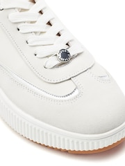 Moda in Pelle White Baretti Leather Chunky Sole Lace Up Trainers - Image 4 of 4