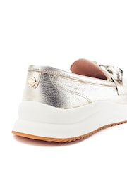 Moda in Pelle Gold Sorrento Leather Hybrid Shoes With Snaffle Trim - Image 2 of 3