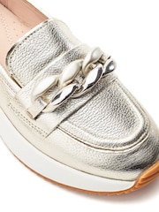Moda in Pelle Gold Sorrento Leather Hybrid Shoes With Snaffle Trim - Image 3 of 3