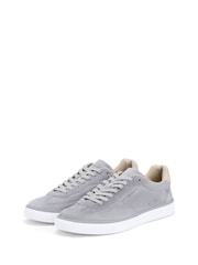 Tommy Hilfiger Grey Luxe Embossed Logo Suede Trainers - Image 3 of 6