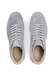 Tommy Hilfiger Grey Luxe Embossed Logo Suede Trainers - Image 5 of 6