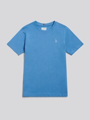 U.S. Polo Assn. Bright Blue Texture Double Horsemen T-Shirt - Image 5 of 7