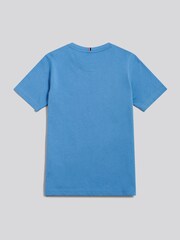 U.S. Polo Assn. Bright Blue Texture Double Horsemen T-Shirt - Image 6 of 7