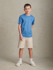 U.S. Polo Assn Sky Blue Vertical Texture T-Shirt - Image 3 of 7