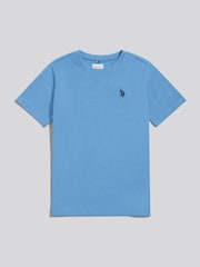 U.S. Polo Assn Sky Blue Vertical Texture T-Shirt - Image 5 of 7