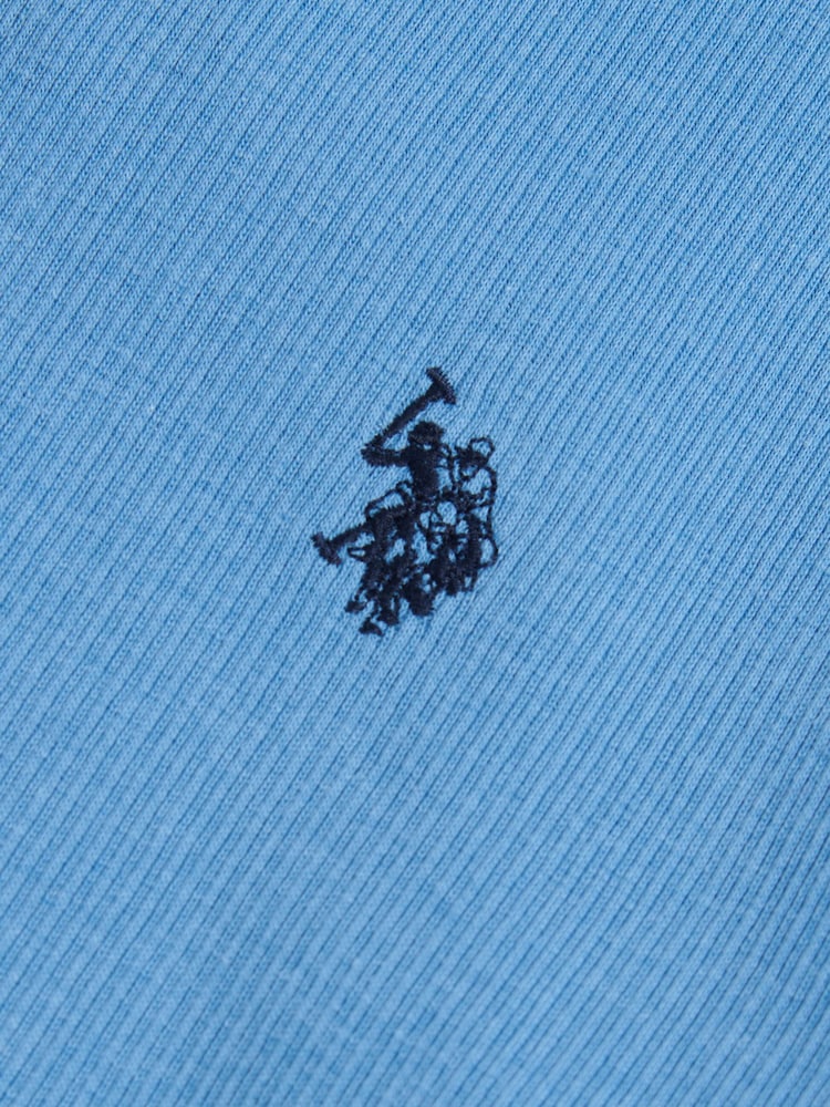 U.S. Polo Assn Sky Blue Vertical Texture T-Shirt - Image 7 of 7