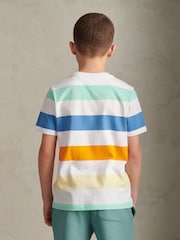 U.S. Polo Assn White Block Stripe T-Shirt - Image 4 of 8