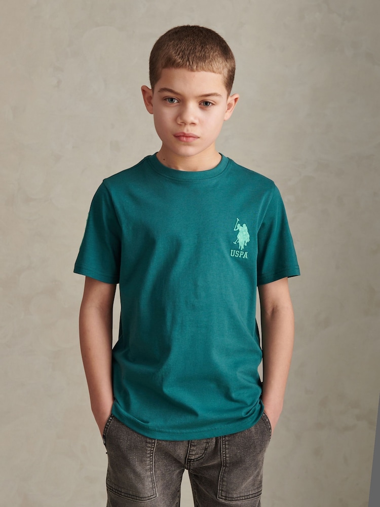 U.S. Polo Assn. Teal Player 3 T-Shirt - Image 1 of 9 U.S. Polo Assn. Teal Player 3 T-Shirt - Image 1 of 9