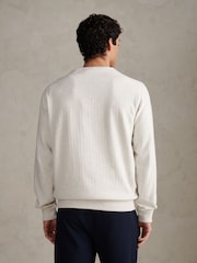 ホワイト - U.S. Polo Assn Vertical Texture Double Horsemen Sweatshirt - 画像 2 / 7