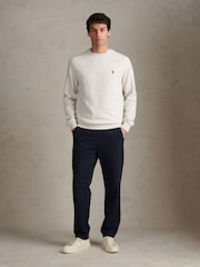 ホワイト - U.S. Polo Assn Vertical Texture Double Horsemen Sweatshirt - 画像 3 / 7