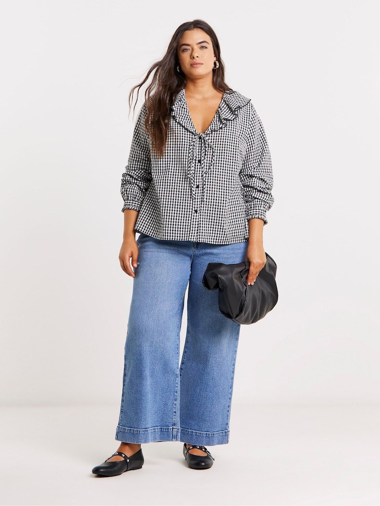 Simply Be 99/1 Authentic Belted Crop Wide Jeans - Bild 1 von 4