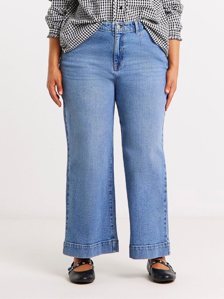 Simply Be 99/1 Authentic Belted Crop Wide Jeans - Bild 2 von 4