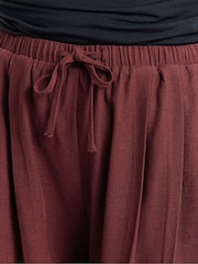 Simply Be Natural Pleat Front Extreme Wide Leg Trousers - Image 4 of 4
