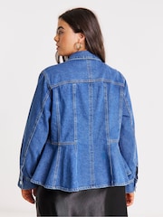 Simply Be Denim Tailored Trucker Jacket - Imaginea 4 din 4