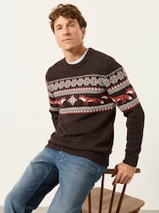 FatFace Fox Crew Neck Knitted Jumper - 5의 이미지 3