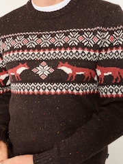 FatFace Fox Crew Neck Knitted Jumper - 5의 이미지 4