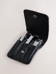 Black Manicure Kit In Faux Leather Case - Image 2 of 3