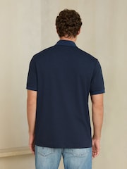 Navy Signature Zip Neck Polo Shirt - Image 3 of 8