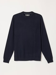 أزرق داكن - FatFace Malton Merino Crew Neck Knitted Jumper - صورة 6 من 6
