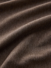 Brown Marl Signature Supima Smart Zip Neck Polo Shirt - Image 8 of 8