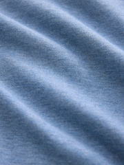 Blue Marl Signature Supima Smart Zip Neck Polo Shirt - Image 9 of 9