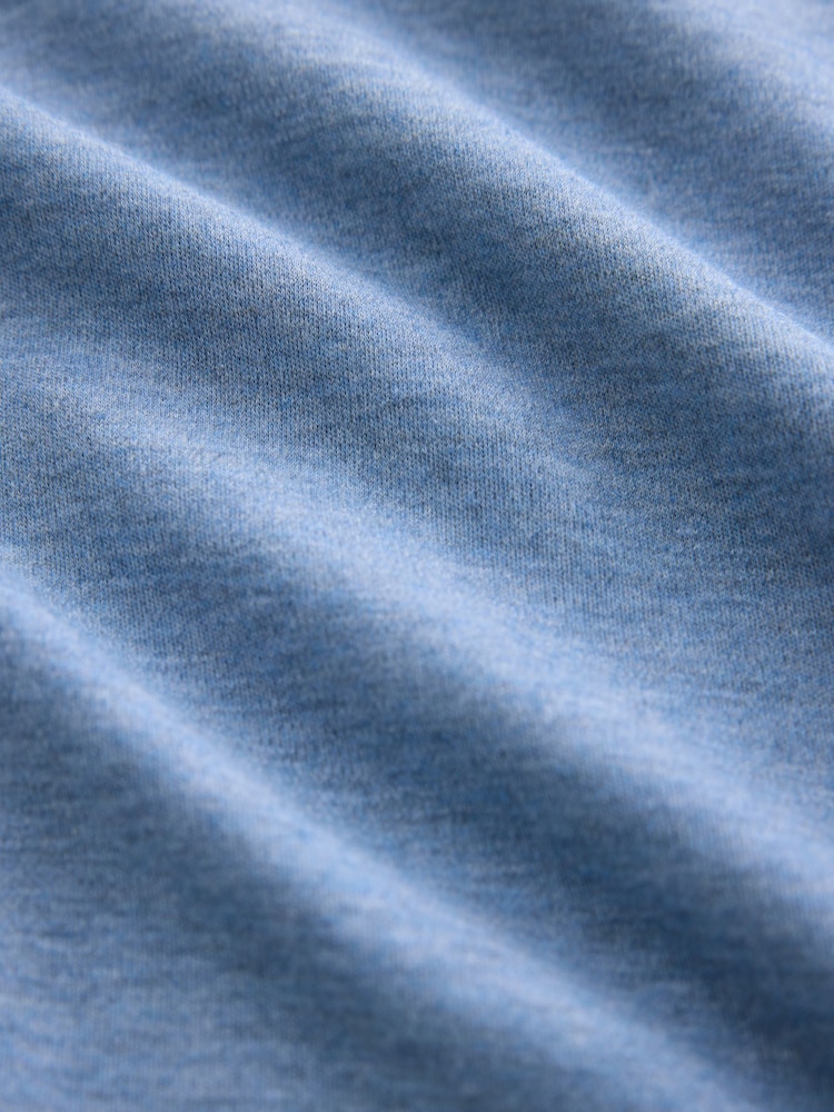 Blue Marl Signature Supima Smart Zip Neck Polo Shirt - Image 9 of 9 Blue Marl Signature Supima Smart Zip Neck Polo Shirt - Image 9 of 9