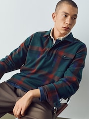 Grün/Rot, Karomuster - Heritage Long Sleeve Overshirt - Bild 1 von 9
