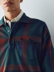 Grün/Rot, Karomuster - Heritage Long Sleeve Overshirt - Bild 6 von 9