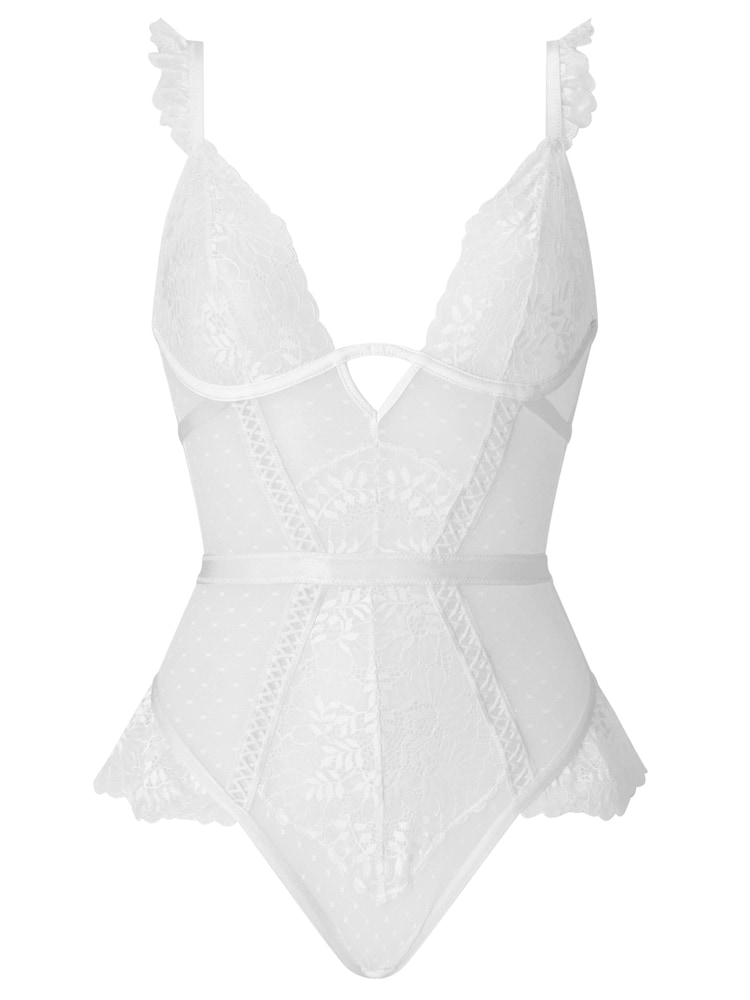 Ann Summers White Entice Me Crotchless Teddy - Image 6 of 6