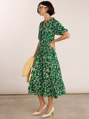 Baukjen Green Mariella Printed Midi Dress - Image 2 of 5