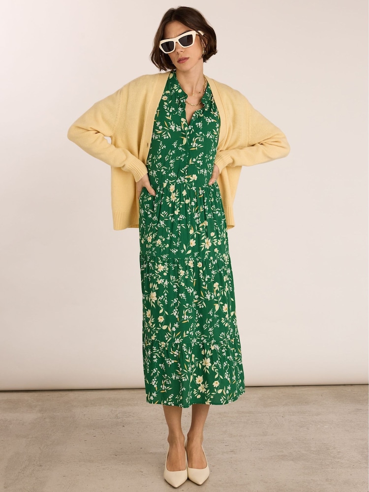 green emerald velvet dress Joanie Smocked Dress