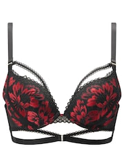 Ann Summers Black Yours Truly Lace Padded Plunge Bra - Image 5 of 5