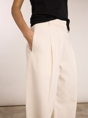 Baukjen White Teresa Cotton Wide Leg Trousers - Image 3 of 6